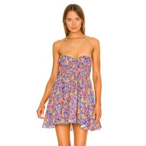For Love & Lemons Sasha Strapless Mini Dress